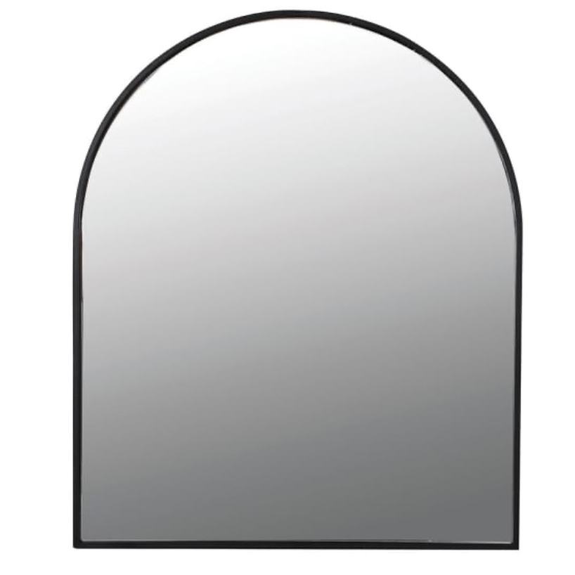 Black 120 x 99.5cm Arched Mirror
