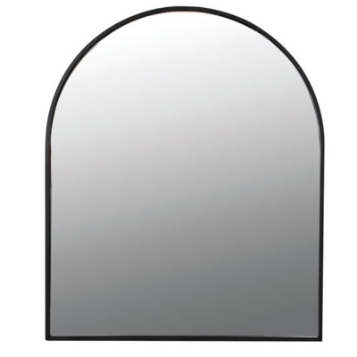Black 120 x 99.5cm Arched Mirror