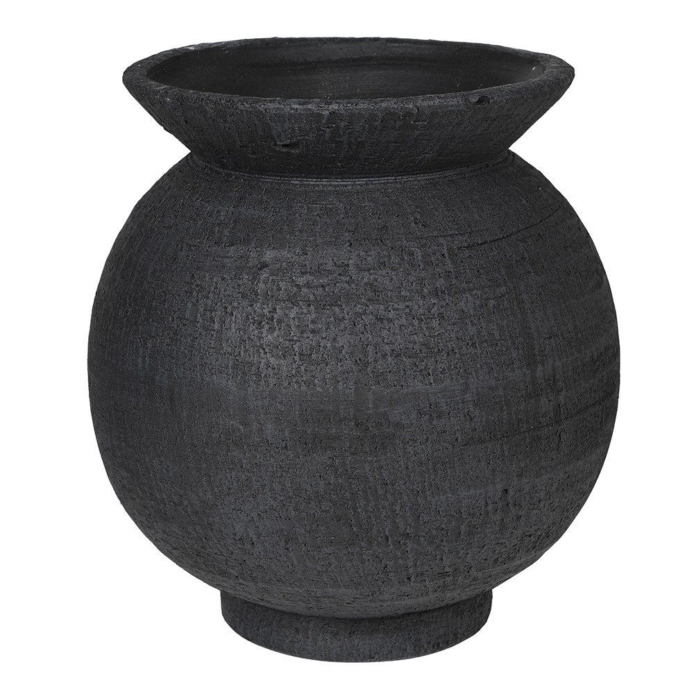 Black Squat Vase