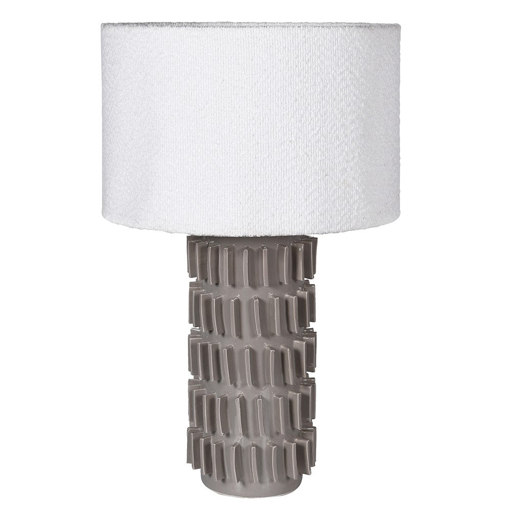 Grey Tiled Table Lamp