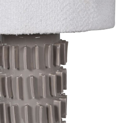 Grey Tiled Table Lamp