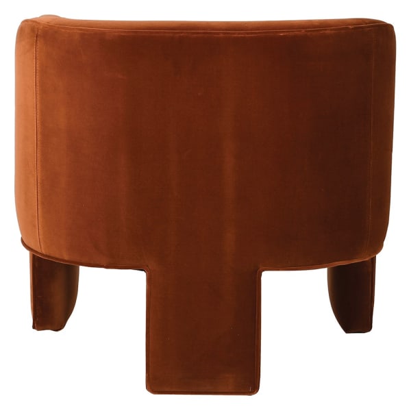 Burnt Orange Velvet Occasional Chair