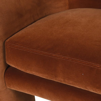 Burnt Orange Velvet Occasional Chair