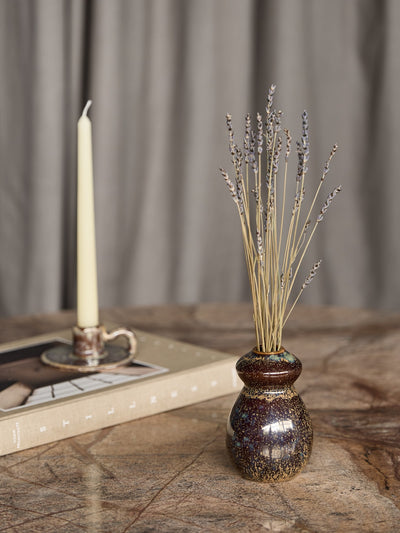 Denton Reactive Glaze Stoneware Vase Brown