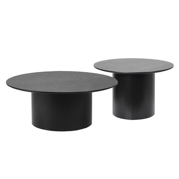 Set of 2 Black Coffee Tables