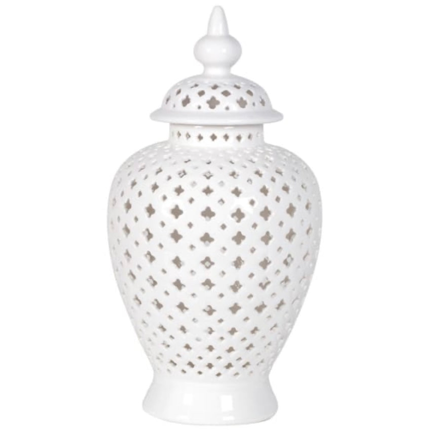 Pierced White Jar