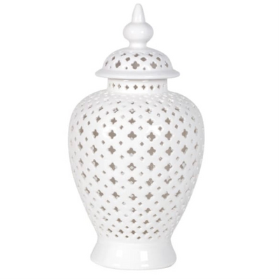 Pierced White Jar