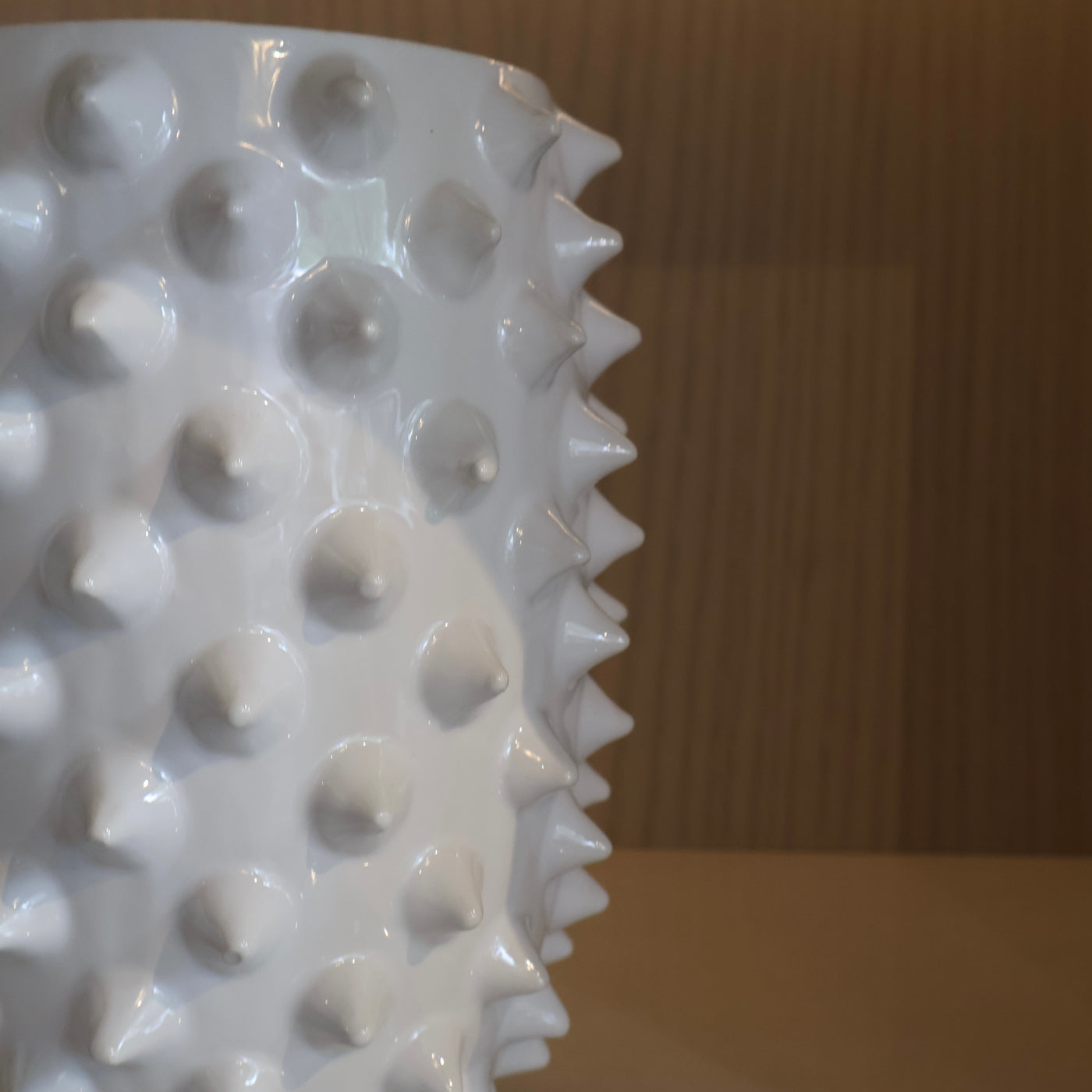 Tall White Spike Vase