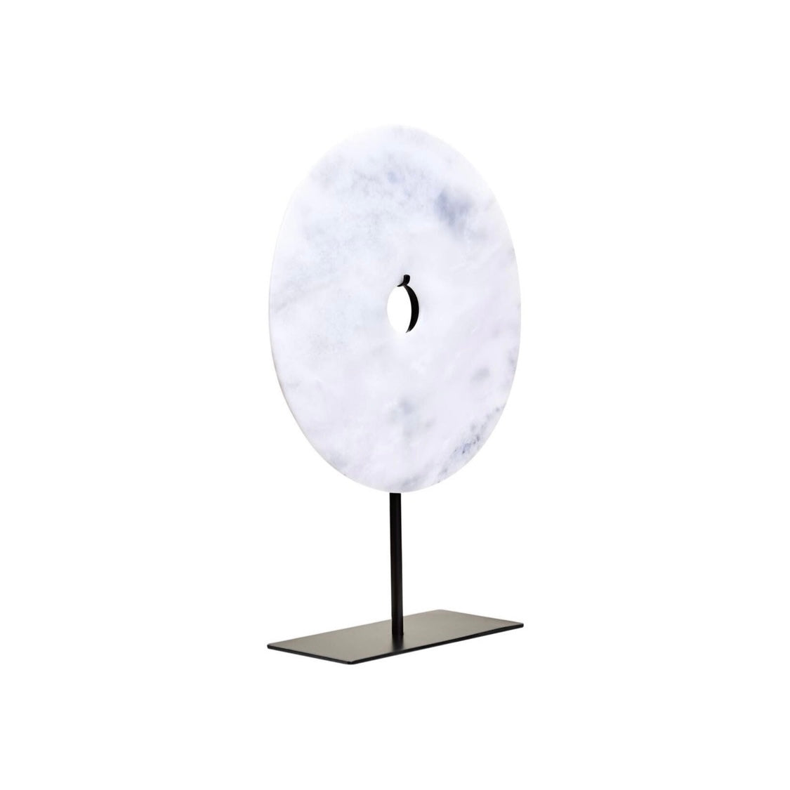 Zoro White Marble Round Disc Sculpture-2 Sizes Available