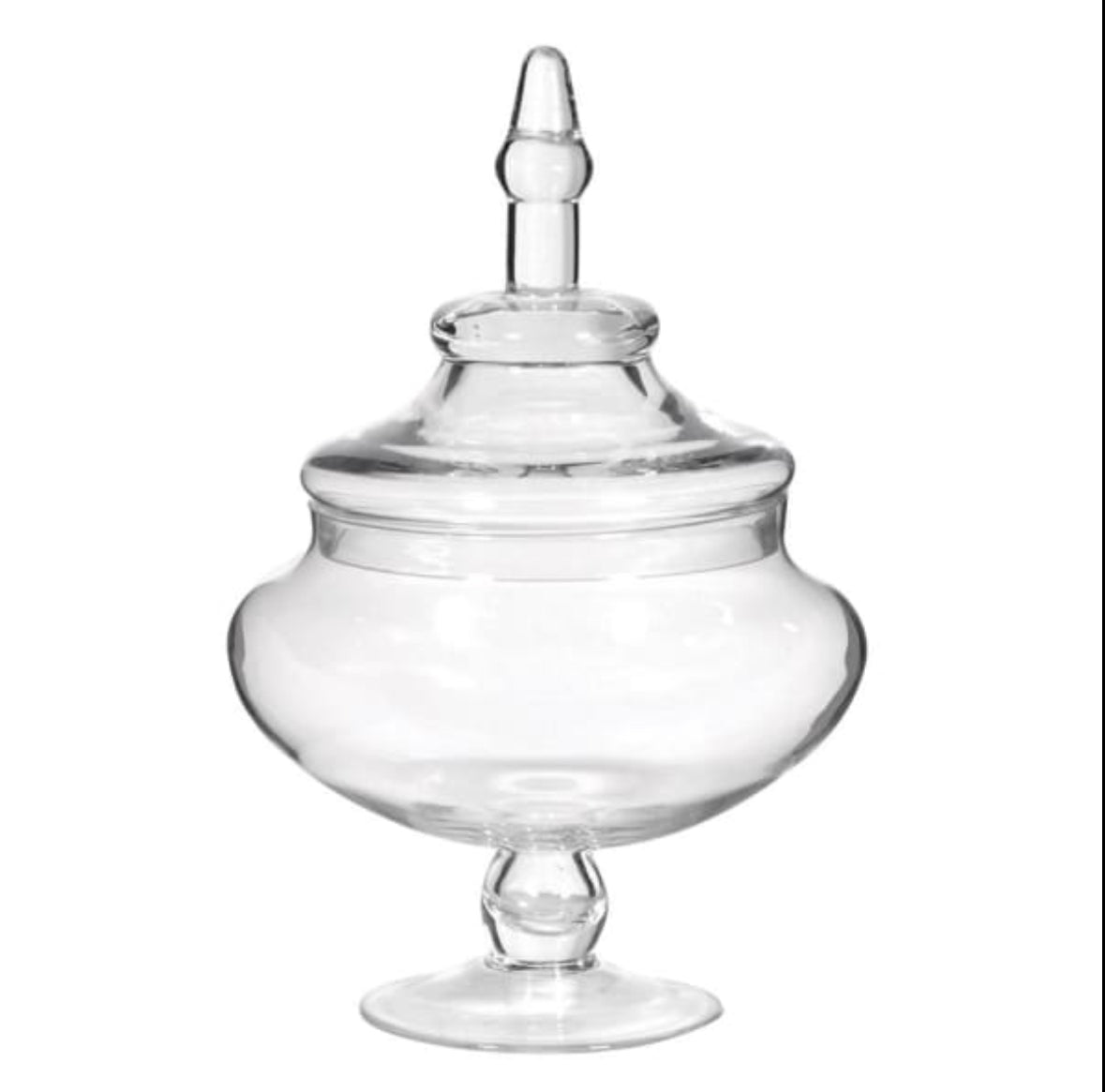 Glass Squat Bonbon Jar