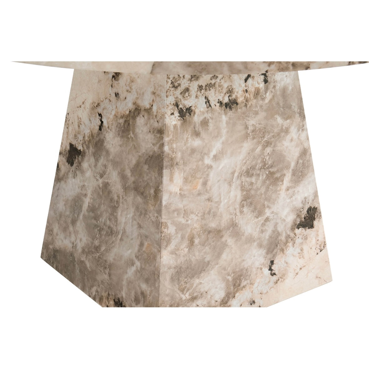 Artemis Round Dining Table Mottled Mocha
