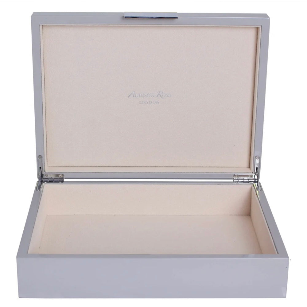 Addison Ross Large Chiffon Lacquer Box With Silver