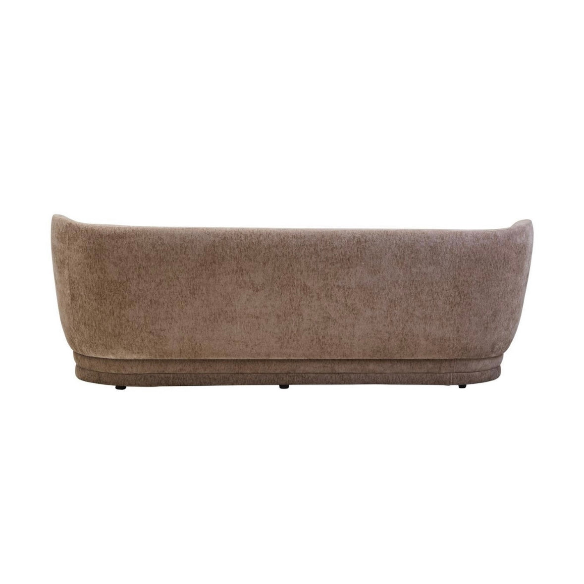 Delray Deep Stone Chenille Curved Three Seater Sofa