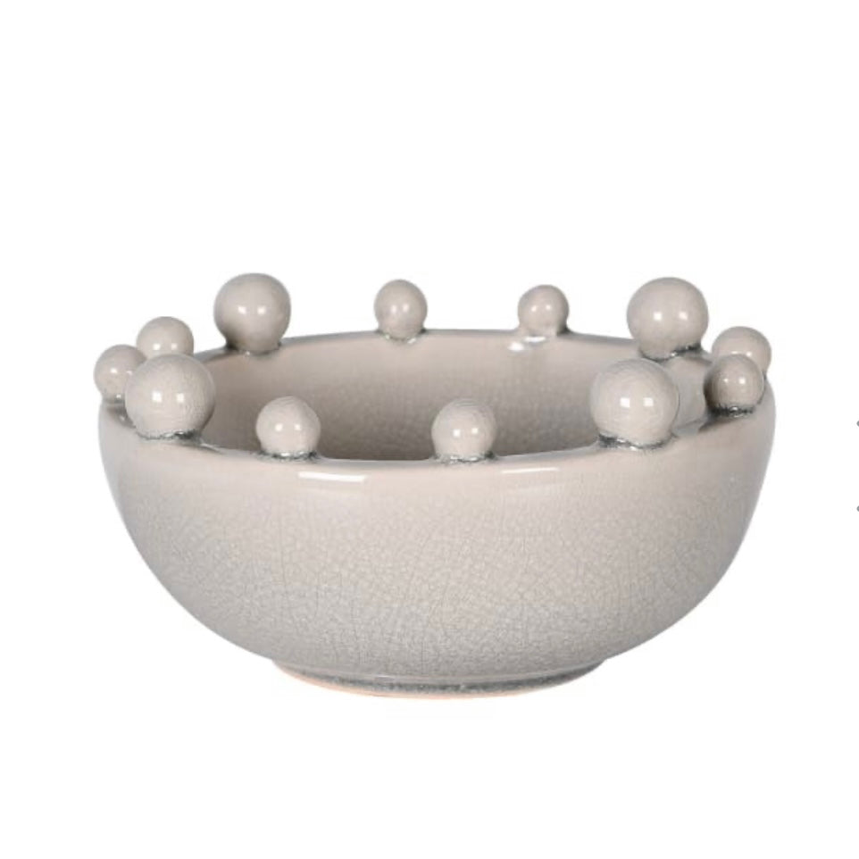 Mini Cream Trinket Bobble Bowl