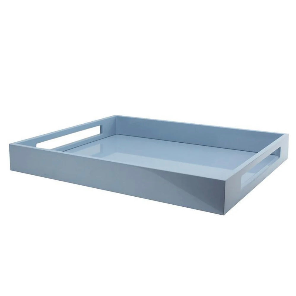 Addison Ross Pale Denim Blue Medium Lacquered Serving Tray