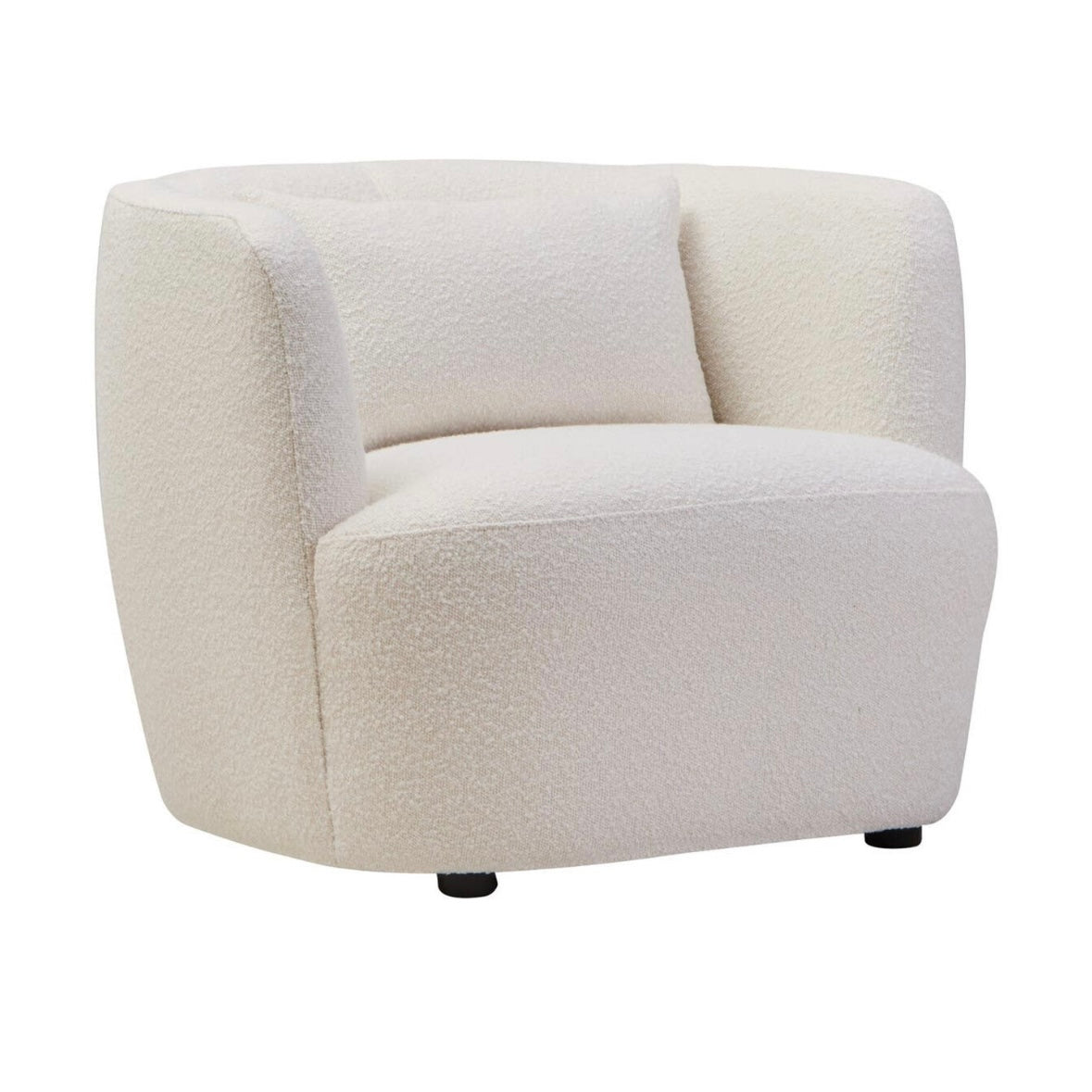 Bruge Textured Cream Curved Chair