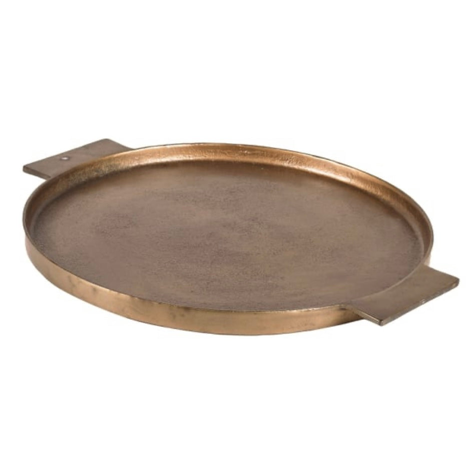 Antique Brass Round Tray
