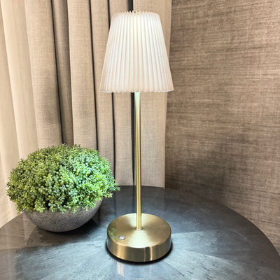 Taupe & Gold LED Touch Lamp