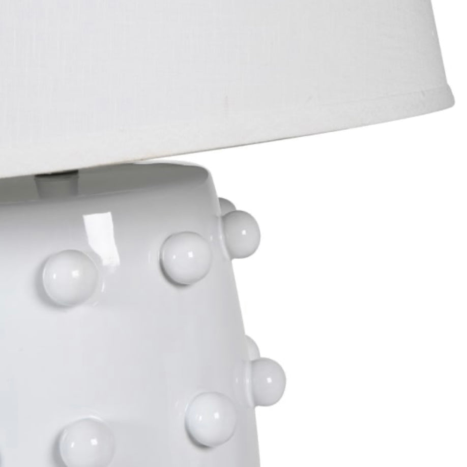 White Ceramic Bobble Lamp