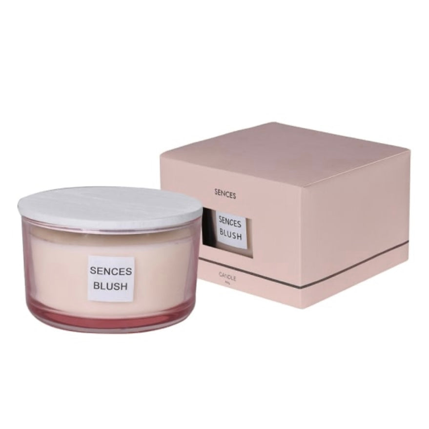 Sences Candle With Lid-Blush