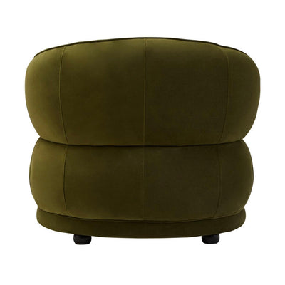 Darla Forest Green Curved Velvet Chair