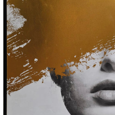 Gold Abstract Face Wall Art