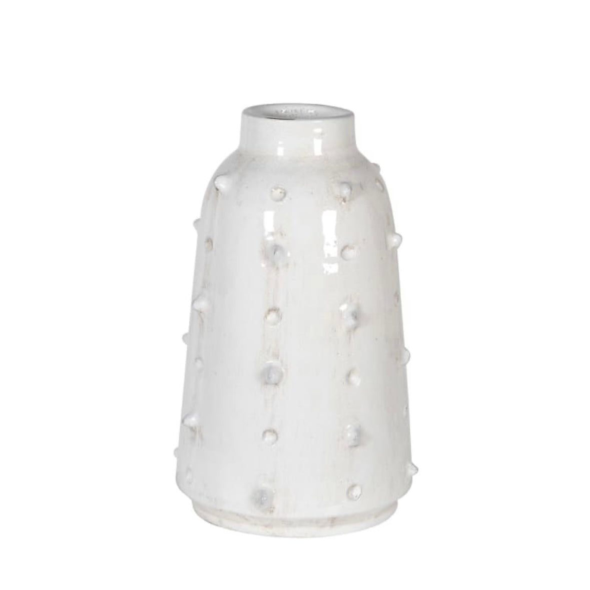 White Distressed Bobble Vase