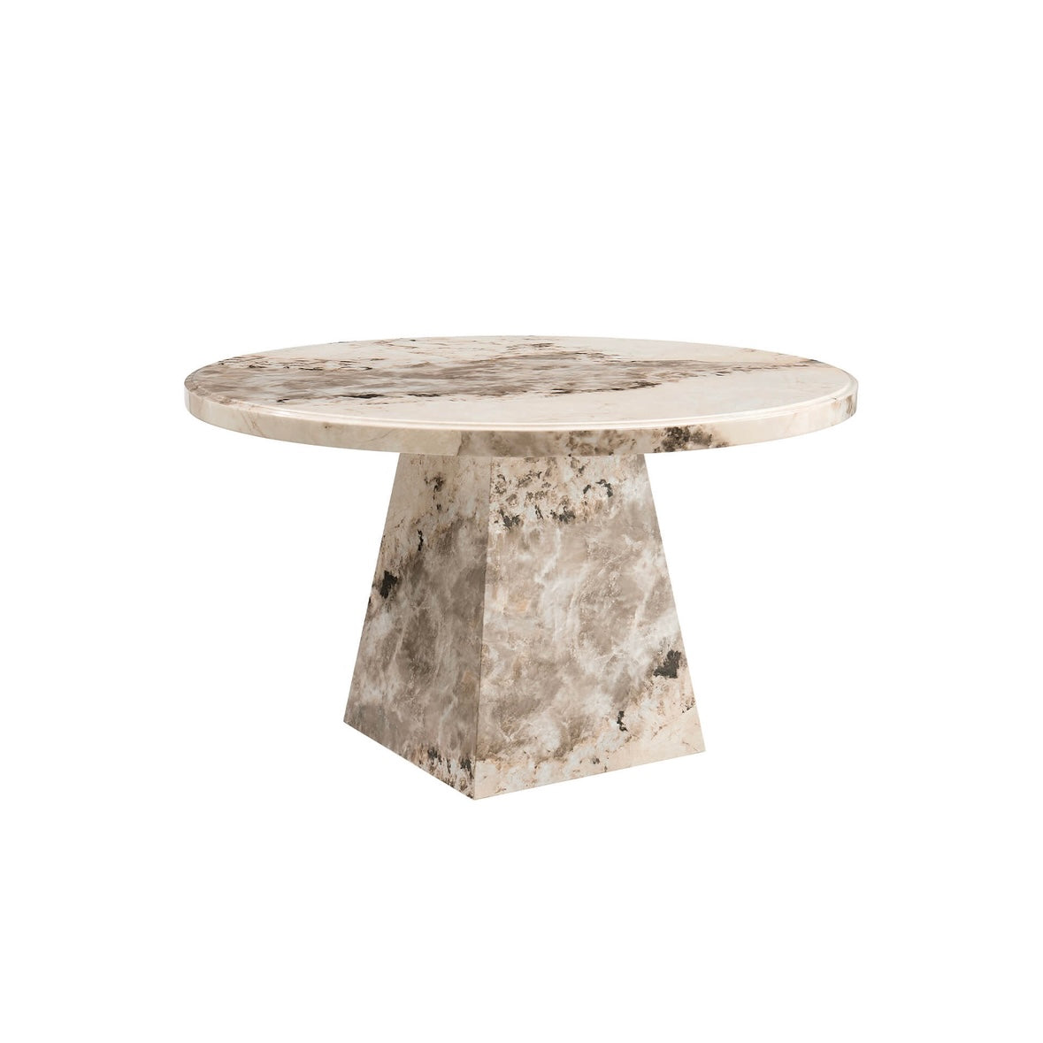 Artemis Round Dining Table Mottled Mocha