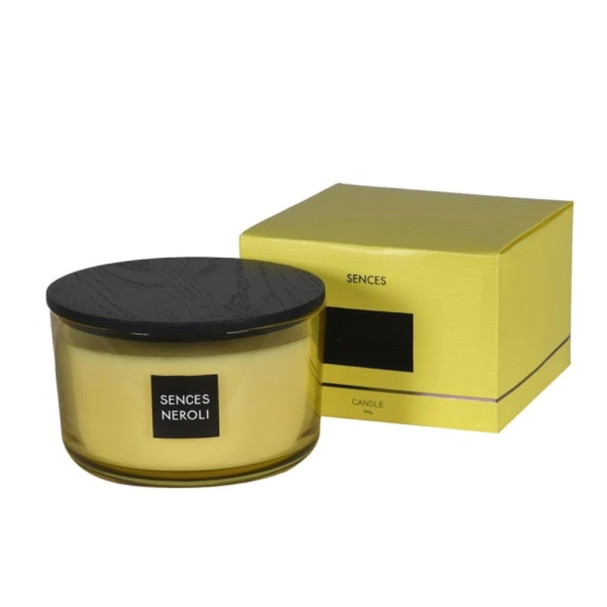 Sences Candle With Lid-Neroli