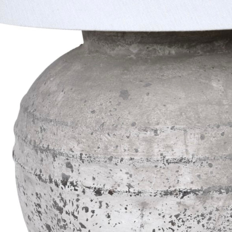 Distressed Stone Table Lamp