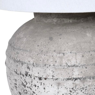 Distressed Stone Table Lamp