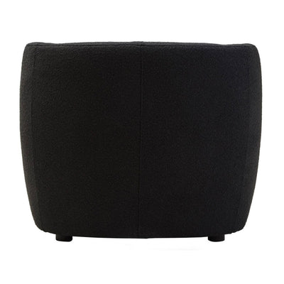 Bruge Textured Black Curved Chair