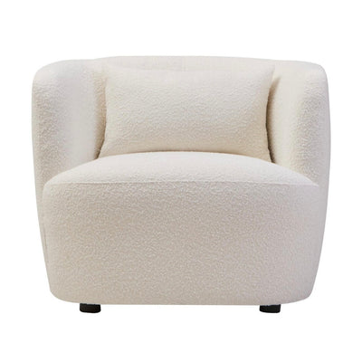 Bruge Textured Cream Curved Chair