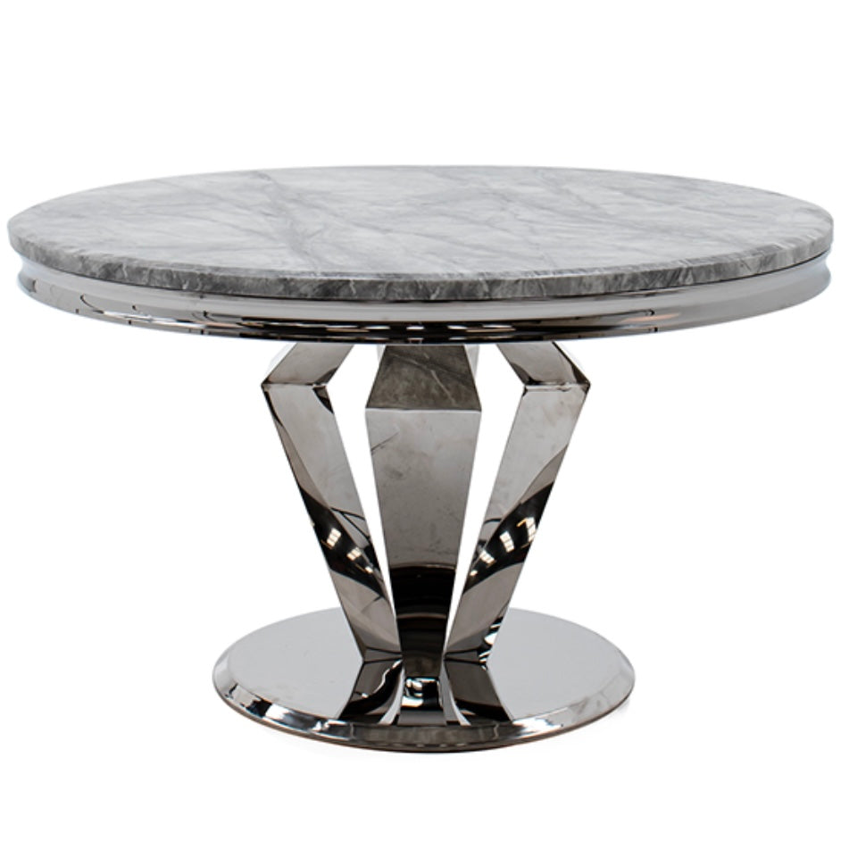 Clearance Grey Arturo Round Dining Table