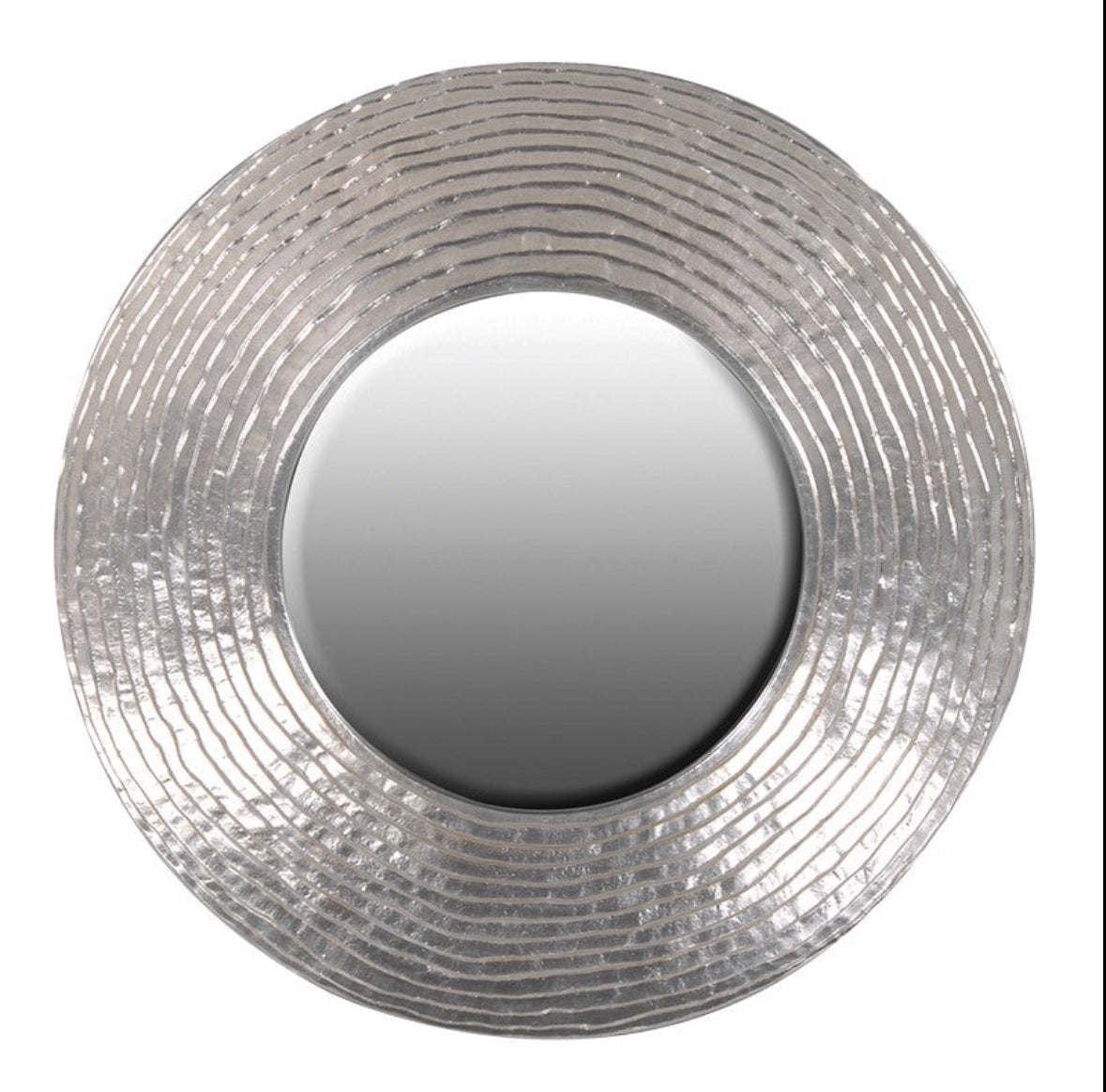 Silver 108cm Wave Effect Wall Mirror