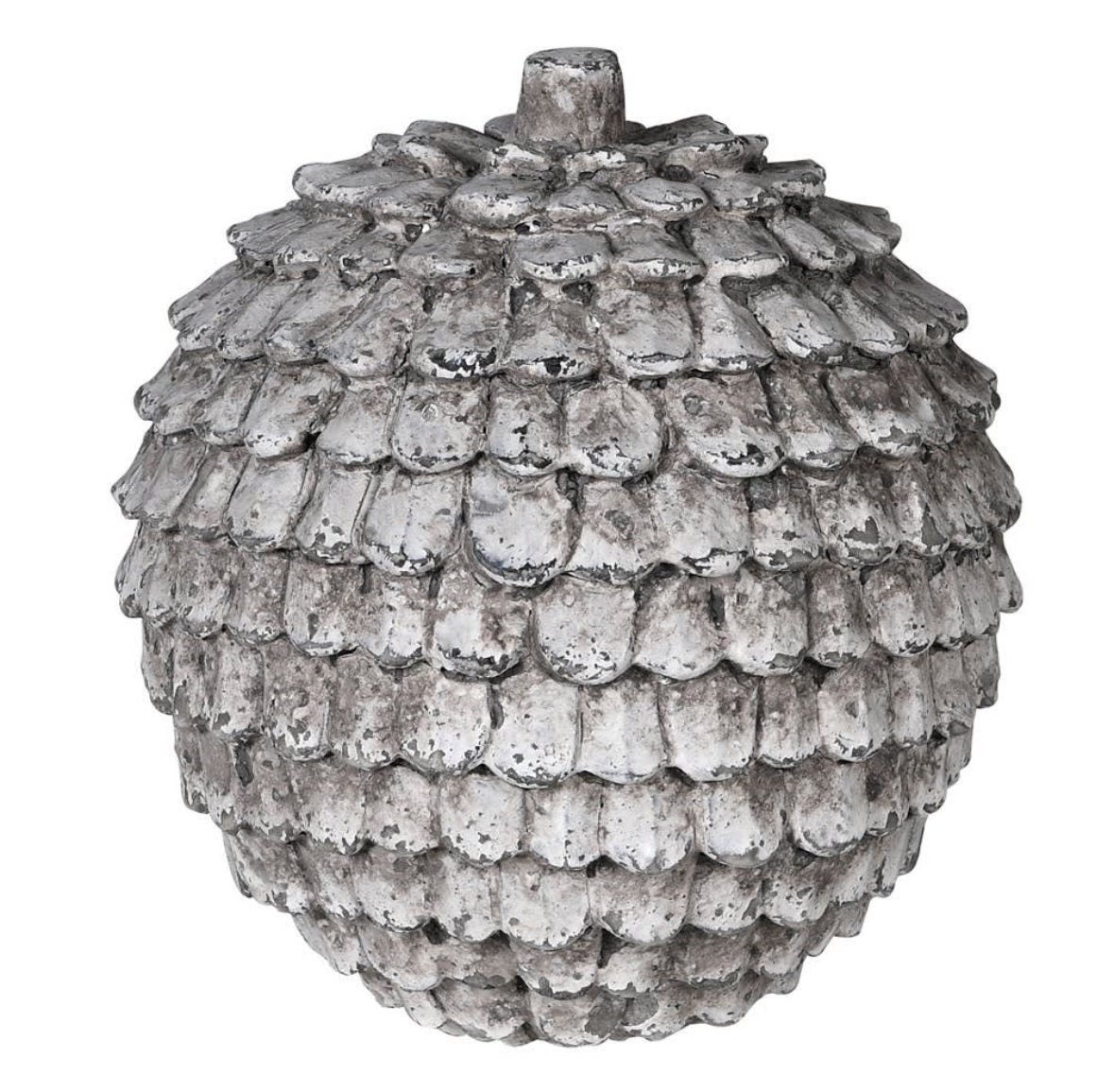 Distressed Grey Artichoke Decoration