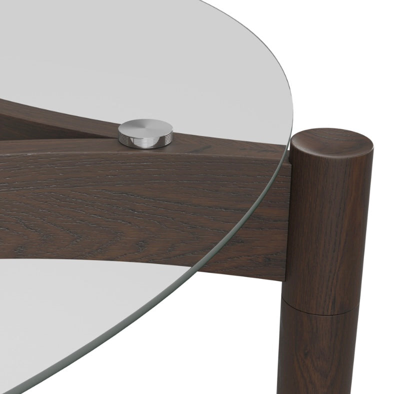 Ned Clear and Chocolate Dining Table