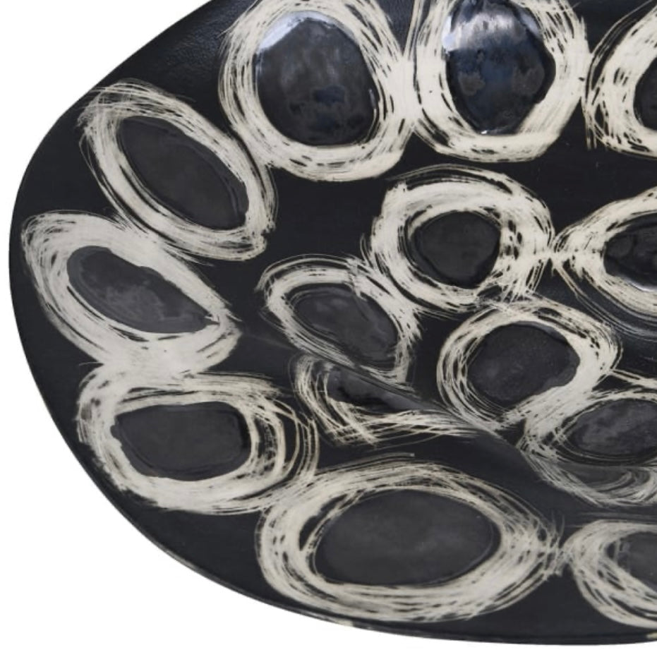Abstract Black & White Bowl Small