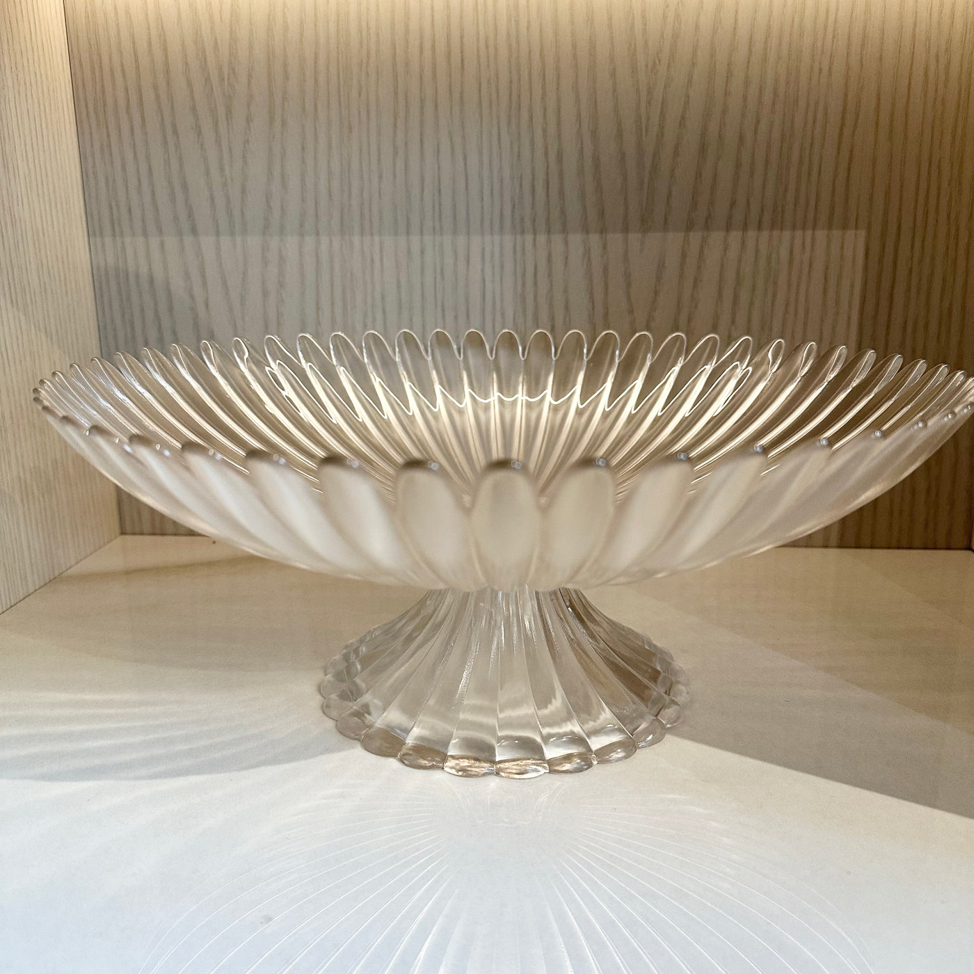 Clearance Glass Footed Bowl