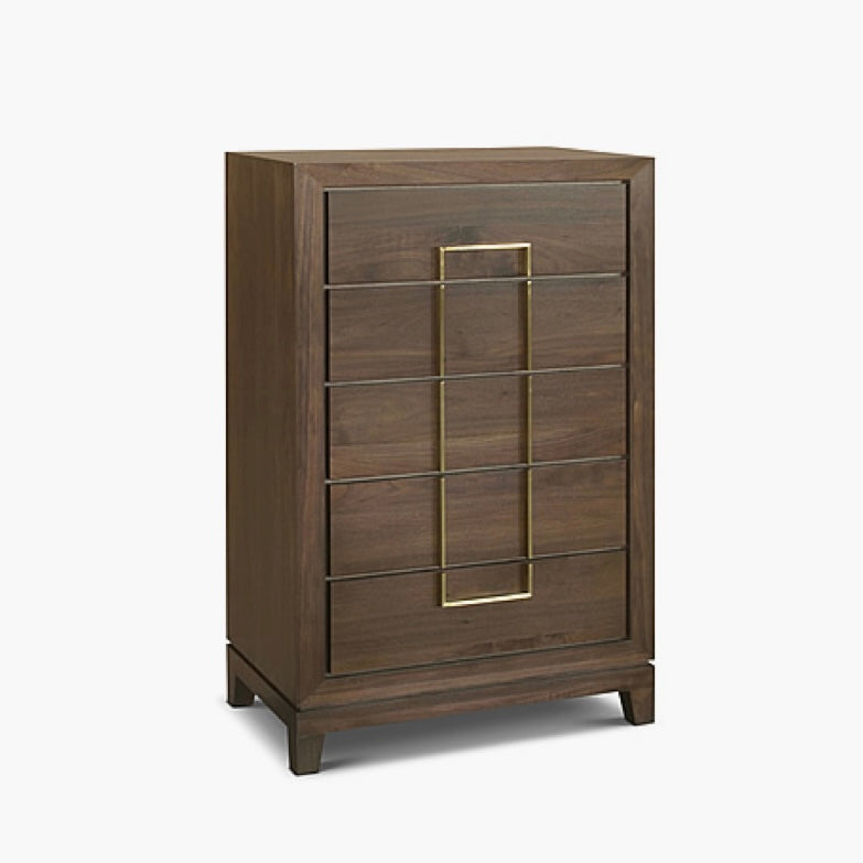 Berkeley Designs Lucca Tall Chest Of Draws In Walnut