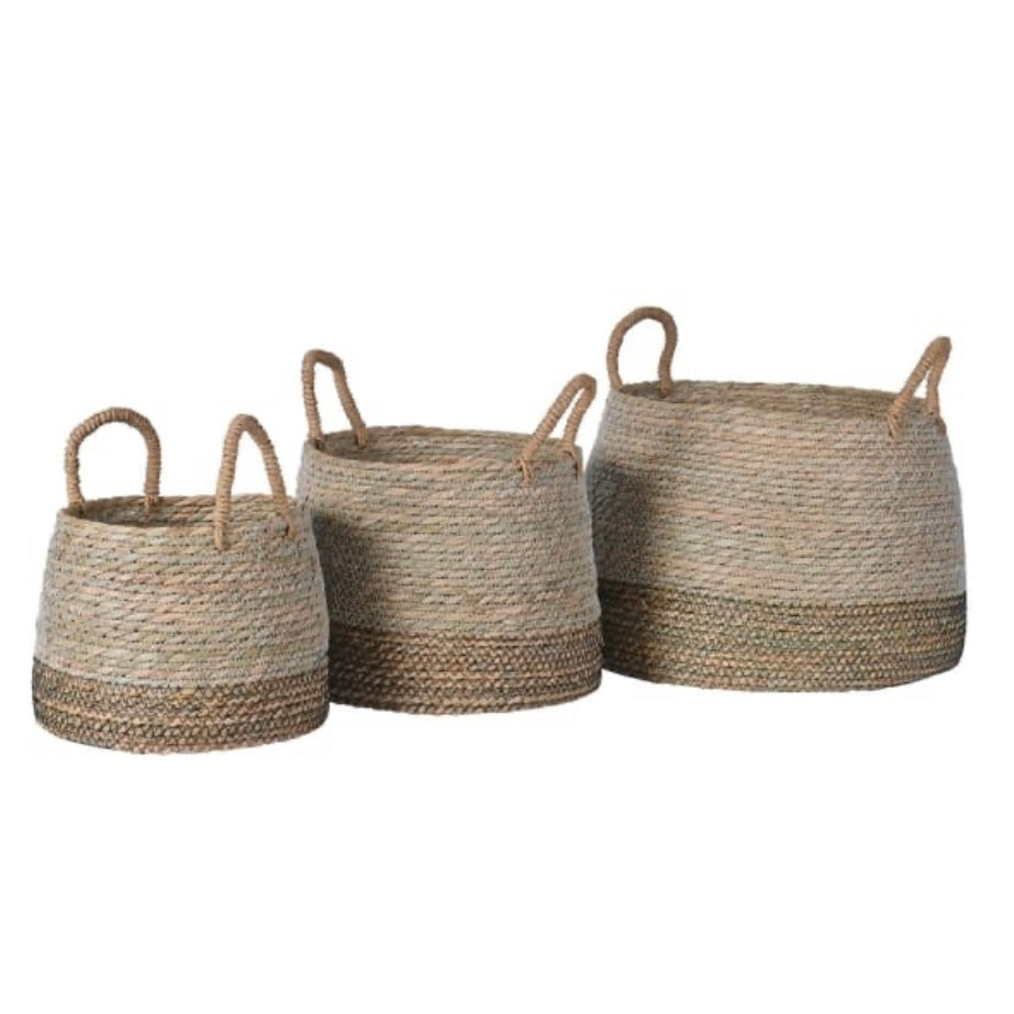 Natural Woven Storage Baskets – Set of 3