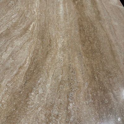Ex Display Travertine Ribbed Base Dining Table
