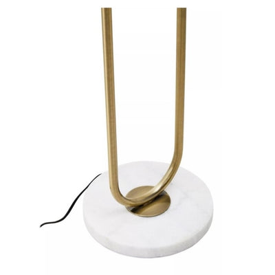 Nola Brass and White Floor Lamp