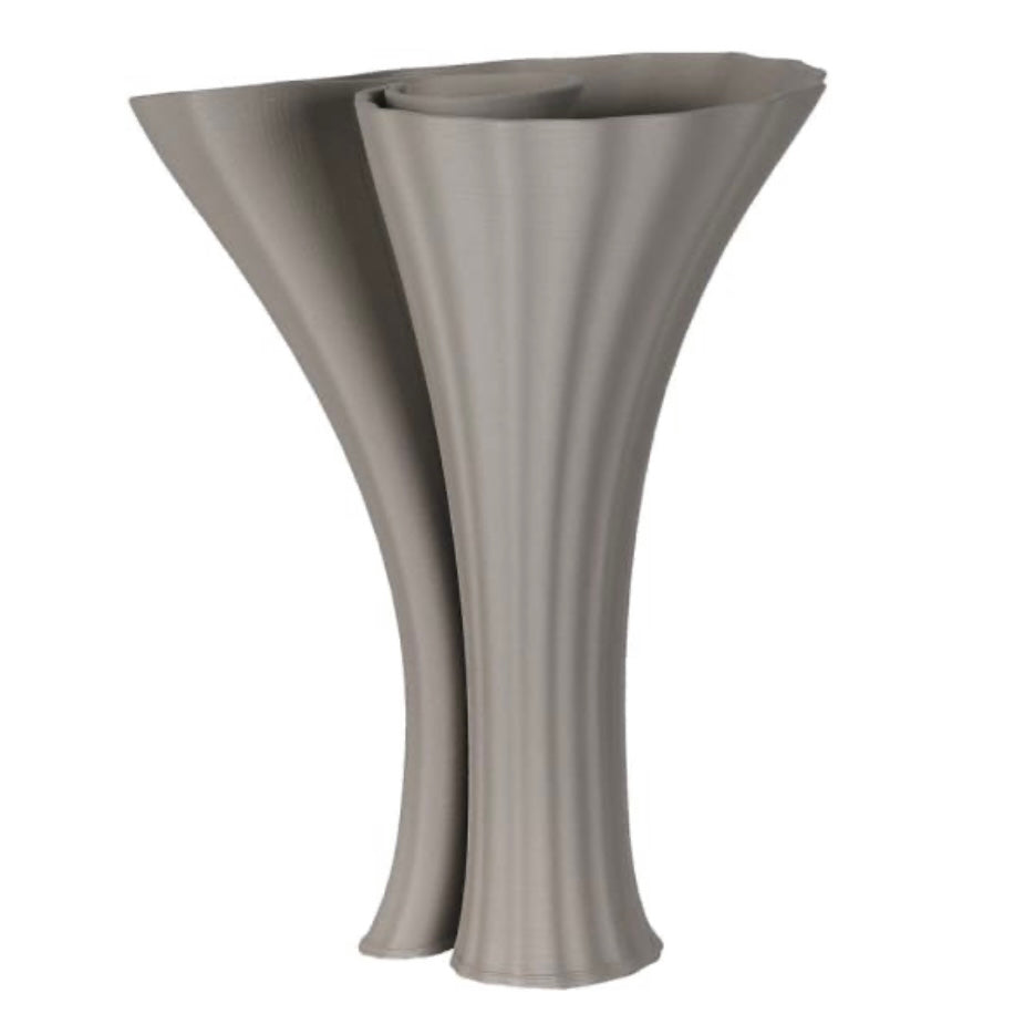 Fluted Pewter 3D Printed Vase