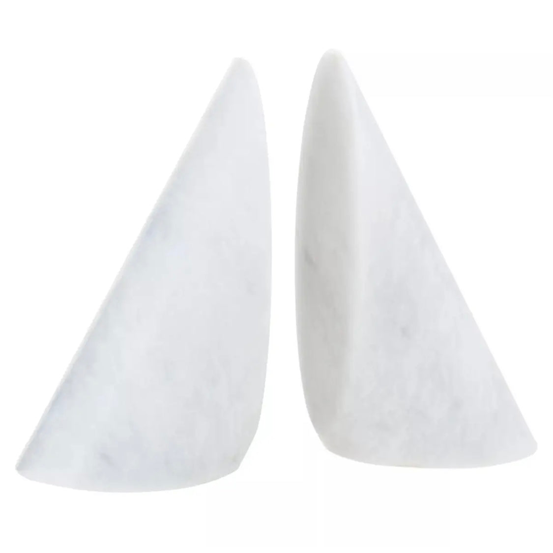 White Marble Bookends