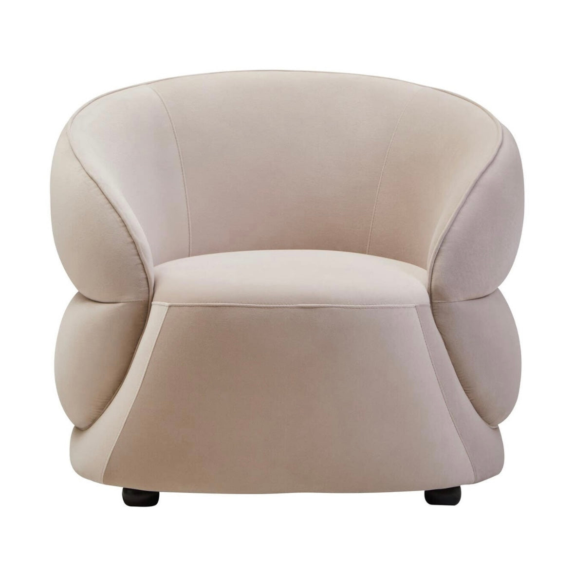 Darla Stone Velvet Curved Chair