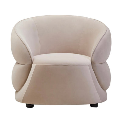 Darla Stone Velvet Curved Chair