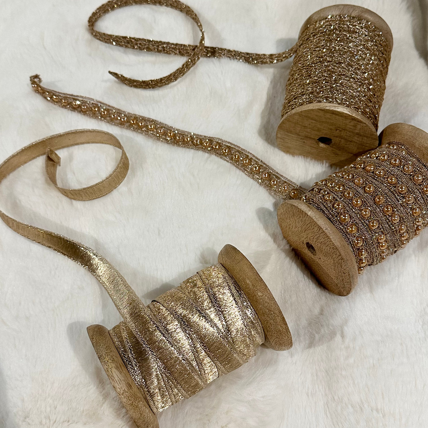 Set of 3 10m Copper Ribbon Spools