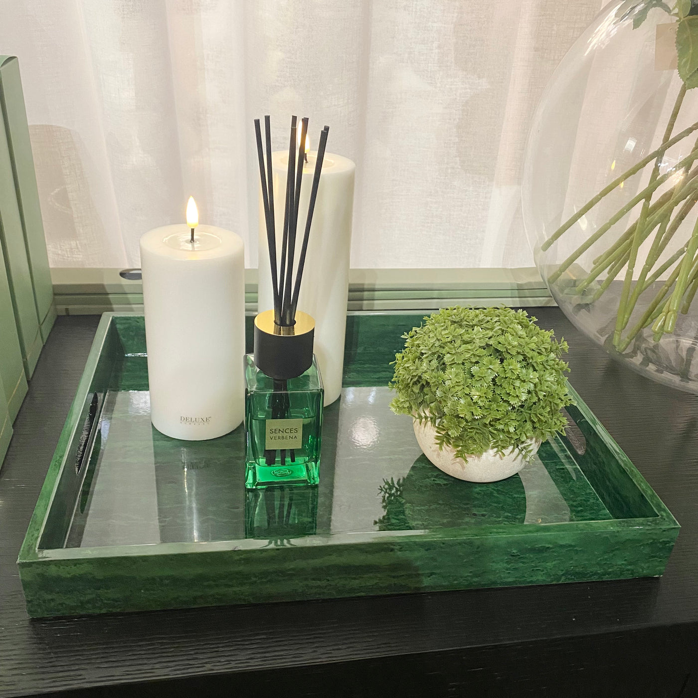 Green Malachite Effect Tray