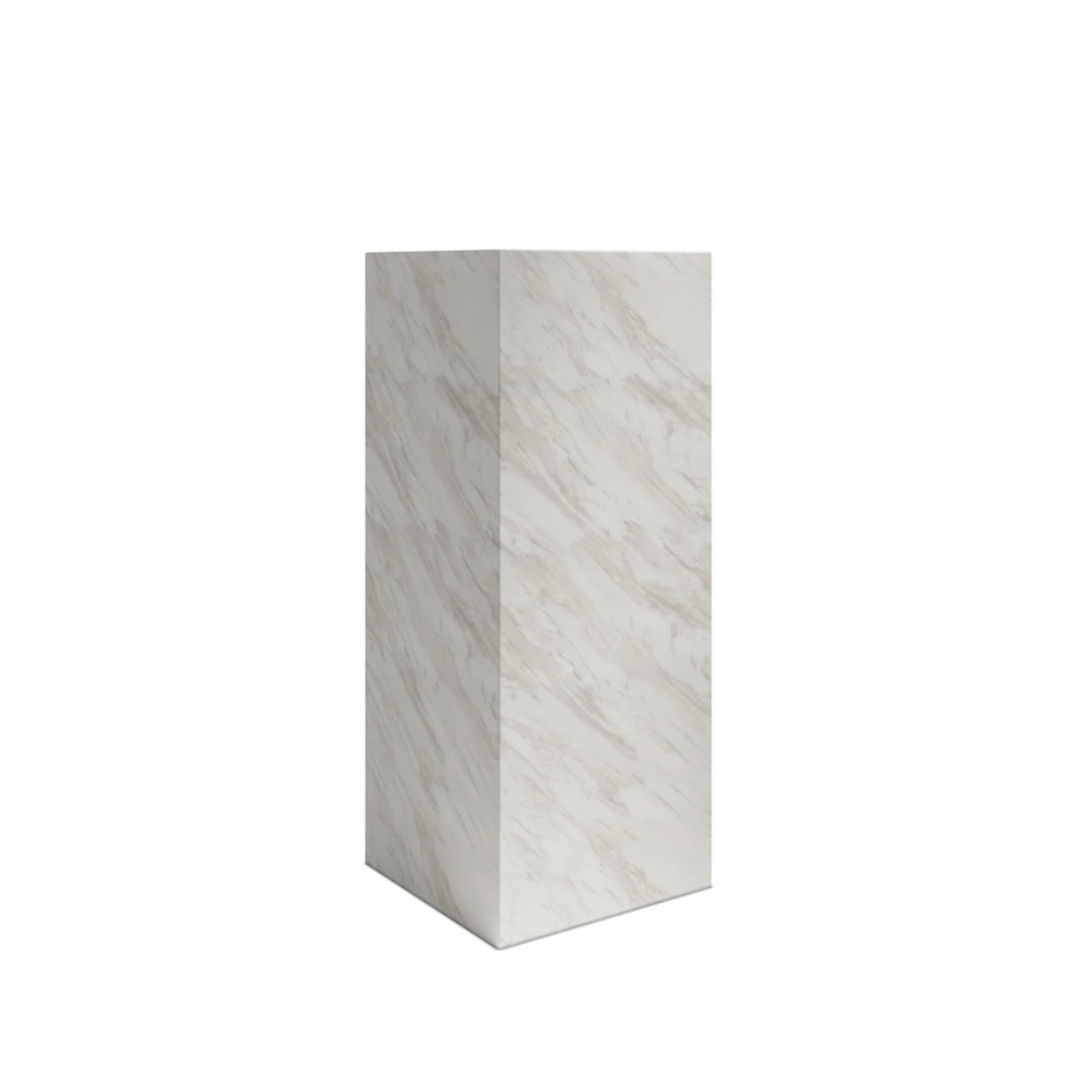 White Marble Effect Large Pedestal